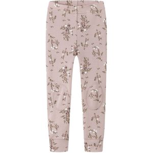 Name It Leggings - Wol - NmfWillow - Shadow Grijs/Lange bloemen - Name It - 2 jaar (92) - Leggings