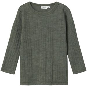 Name it - Nmmwang Wool Needle Ls Top Solid Noos - Jongens - Lange Mouwen Shirts