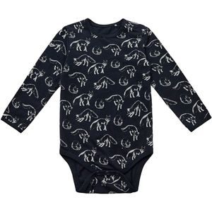 Petit by Sofie Schnoor Romper L/æ - Dark Blue m. Wolven - Sofie Schnoor - 56 - Romper L/S
