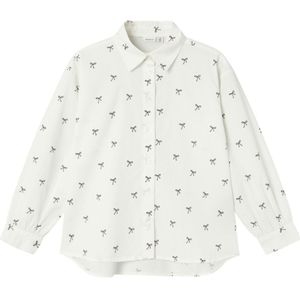 Name It Oversize Lang Overhemd - NkfHilippas - Bright White - Name It - 6 jaar (116) - Overhemd