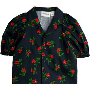 Mini Rodini Shirtblouse - Zwart m. Cranberry - Mini Rodini - 4-5 jaar (104-110) - Hemd S/S