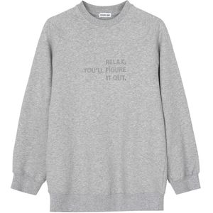 Designers Remix Sweatshirt - Willie - Grijs Gevlekt - Designers Remix - 12 jaar (152) - Sweatshirt