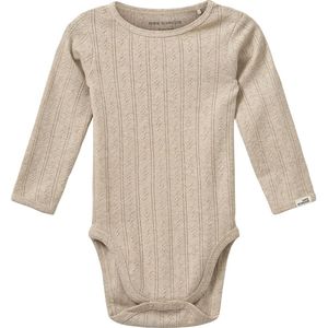 Sofie Schnoor Romper l/s - DicteSB - Beige m. Pointelle - Sofie Schnoor - 56 - Romper L/S
