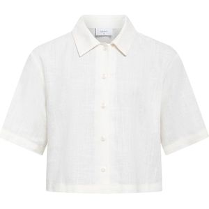 Grunt Overhemd - Lusi - Viscose/Linnen - Wit - Grunt - 10 jaar (140) - Hemd S/S