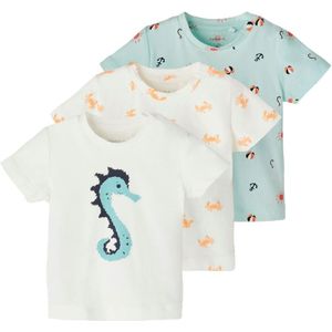 Name It T-Shirt - NbmJoe - 3-pack - Gletsjer - Name It - 56 - T-Shirts