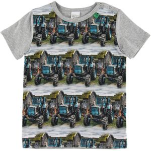 Freds World T-Shirt - Landbouwfoto - Grijs Gevlekt - Freds World - 74 - T-Shirts