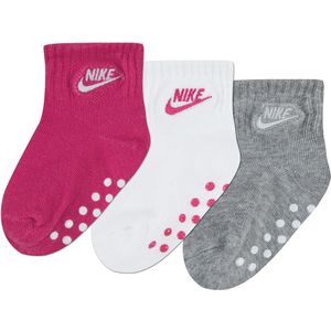 Nike Sokken - 3-pack - Antislip - Roze/Wit/Grijs - Nike - 15 - Sokken