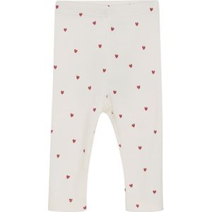 Minymo Leggings - Rib - Advocaat m. Harten - Minymo - 62 - Leggings