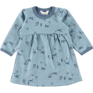 Joha Jurk - Wol/Katoen - A-vorm - Blauw-Groen - Joha - 60 - Jurk