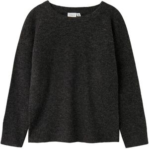 Name It Blouse - Gebreid - NkmTalils - Dark Grey Melange - Name It - 7-8 jaar (122-128) - Shirts