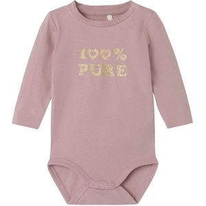 Name It Romper l/s - NbfFanewa - Deauville Mauve m. Glitter - Name It - 50 - Romper L/S