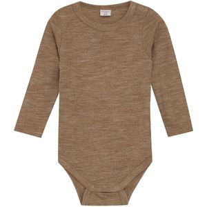 CeLaVi Romper l/s - Wol - Cocoa Crème - CeLaVi - 100 - Romper L/S