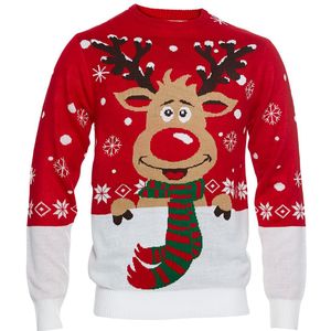 Jule-Sweaters Blouse - Rudolf's - Rood - Jule-Sweater - 6-12 mnd - Shirts