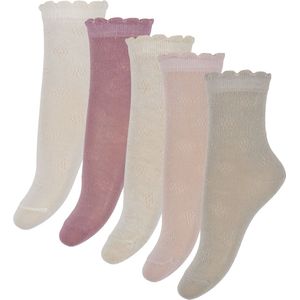 Minymo Sokken - 5-pack - Shell m. Pointelle - Minymo - 15/18 - Sokken