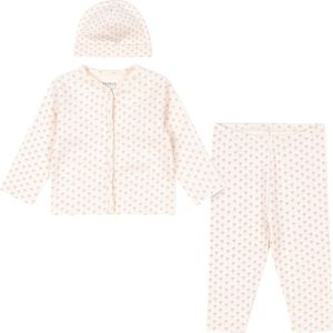 Fanga Fontana Set - Cardigan/Leggings/Muts - Bello - Punto Roze - Fanga Fontana - 0-1 mnd - Cardigan