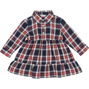 GANT Jurk - Gecontroleerd Flannel - Evening Blue - GANT - 1 jaar (80) - Jurk