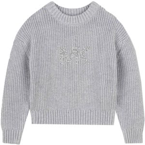 Michael Kors Blouse - Gebreid - Grijs Gevlekt m. Strass - Michael Kors - 8 jaar (128) - Shirts