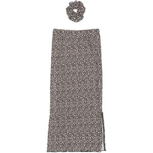 The New Rok/Scrunchie - TnPet - Veergrijs AOP - The New - 5-6 jaar (110-116) - Rok