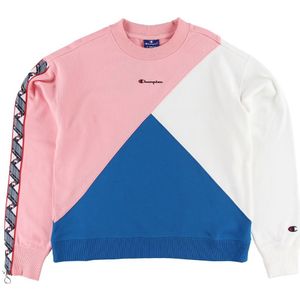 Champion Fashion Sweatshirt - Roze/Wit/Blauw - Champion - 14-16 jaar (164-176) - Sweatshirt