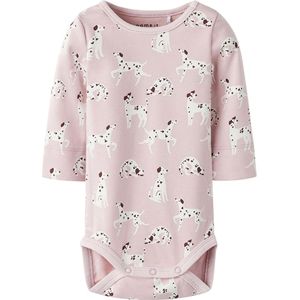 Name It Romper l/s - NbfKilas - Bleached Mauve/Cloud Dancer m. P - Name It - 56 - Romper L/S