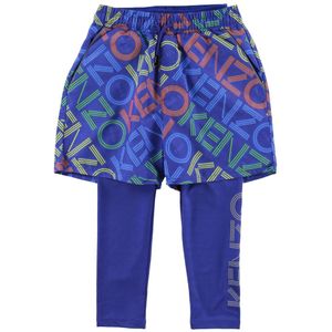 Kenzo Leggings/Shorts - Exclusieve editie - Levendig Blue m. Log - Kenzo - 6 jaar (116) - Leggings
