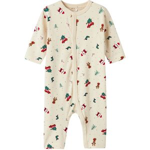 Name It Pyjamapak - NbnVismas - Witkap Grijs/Kerstmis - Name It - 50 - Pyjamapak