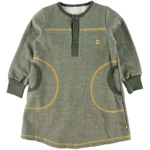 Katvig Jurk - Gevlekt Legergroen - Katvig - 1 jaar (80) - Jurk