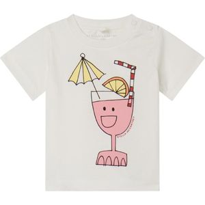 Stella McCartney Kids T-Shirt - Wit m. Drinken - Stella McCartney Kids - 12 mnd - T-Shirts