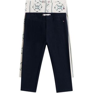 Tommy Hilfiger Leggings - 2-pack - Sneeuwvlok/White - Tommy Hilfiger - 56 - Leggings