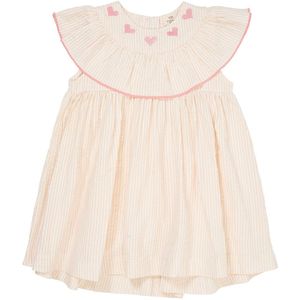 Copenhagen Colors Jurk - Dusty Rose W. Crème Stripe W. Roze - Copenhagen Colors - 7 jaar (122) - Jurk