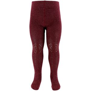 GoBabyGo Anti-lip Panty's - Bamboe - Wine Rood m. Glitter - GoBabyGo - 6-12 mnd - Panty's
