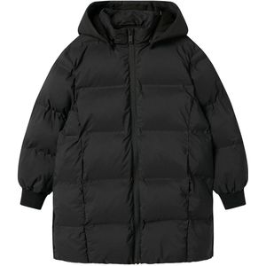 NAME IT - Lange Gewatteerde Jas - Pufferjas - Met Afneembare Capuchon