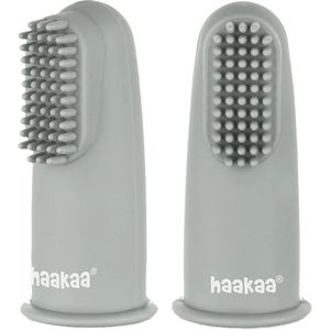 Haakaa Vingertandenborstels - 2-pack - Suva Grey - Haakaa - OneSize - Persoonlijke Verzorging