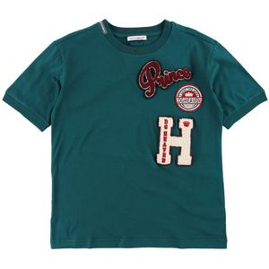Dolce & Gabbana T-Shirt - Petroleum Groen m. Patches - Dolce & Gabbana - 5 jaar (110) - T-Shirts