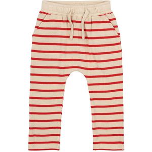 The New Siblings Broek - Gebreid - TnstNat - Poppy Rood Striped - The New - 4 jaar (104) - Broeken - Katoen