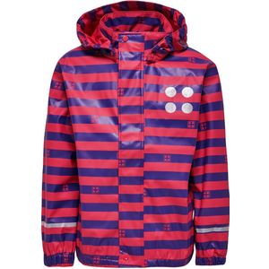 LEGO® Wear Regenjas - Donker Roze/Paars Gestreept - LEGO® Wear - 10 jaar (140) - Regenjas