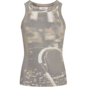 Grunt Tanktop - GrFrille - Bruin m. Print - Grunt - 8 jaar (128) - Tanktop