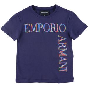 Emporio Armani T-Shirt - Blu Mora m. Print - Emporio Armani - 10 jaar (140) - T-Shirts
