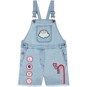 Stella McCartney Kids Tuinbroek - Denim - Lichtblauw m. Patches - Stella McCartney Kids - 5 jaar (110) - Tuinbroek
