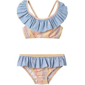 Wheat Bikini - Bothilda - UV40+ - Ochtend Sky Hearts - Wheat - 8 jaar (128) - Bikinis