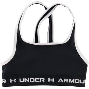Under Armour - Crossback Mid-impact Sportbh - Zwart - Dubbellaagse HeatGear Stof