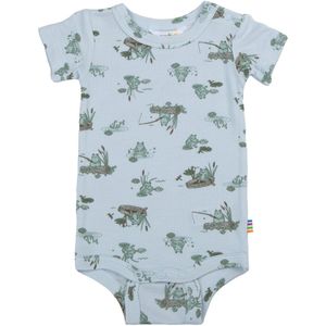 Joha Romper k/æ - Viscose/Bamboe - Lichtblauw m. Kikkers - Joha - 70 - Romper S/S