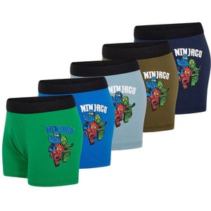 LEGO® Wear Ninjago Boxershorts - 5-pack - LwAgan 608 - Blauw/Bru - LEGO® Wear - 5-6 jaar (110-116) - Boxershorts