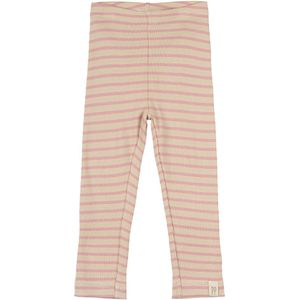 Petit Piao Leggings - Rib - Modaal - Helder Rose/Dark Off White - Petit Piao - 74 - Leggings