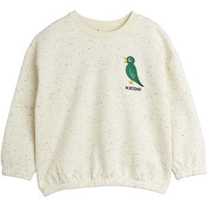 Mini Rodini Sweatshirt - Crème Gevlekt m. Vogel - Mini Rodini - 4-5 jaar (104-110) - Sweatshirt