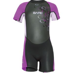 Gewoon Duikpak - Shorty - Kikkervisje - Paars/Zwart - Bare - 2 jaar (92) - Wetsuits