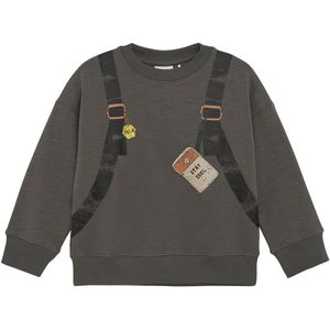 Minymo Sweatshirt - Dark Goud Grey m. Print - Minymo - 4 jaar (104) - Sweatshirt
