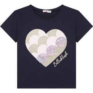 Billieblush T-Shirt - Navy/Hart/Glitter - Billieblush - 5 jaar (110) - T-Shirts