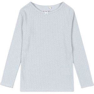 Konges Sløjd Blouse - Rib - Minnie - Grijs Dawn m. Pointelle - Konges Sløjd - 1 jaar (80) - Shirts