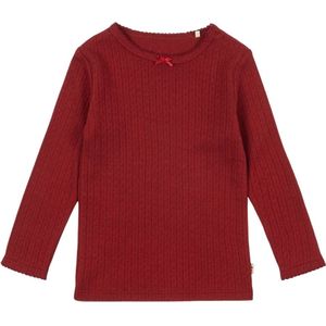 Konges Sløjd Blouse - Minnie - Rood Dahlia m. Pointelle - Konges Sløjd - 1½ jaar (86) - Shirts